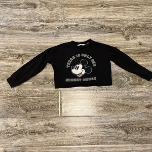 H&M cropped Mickey sweatshirt